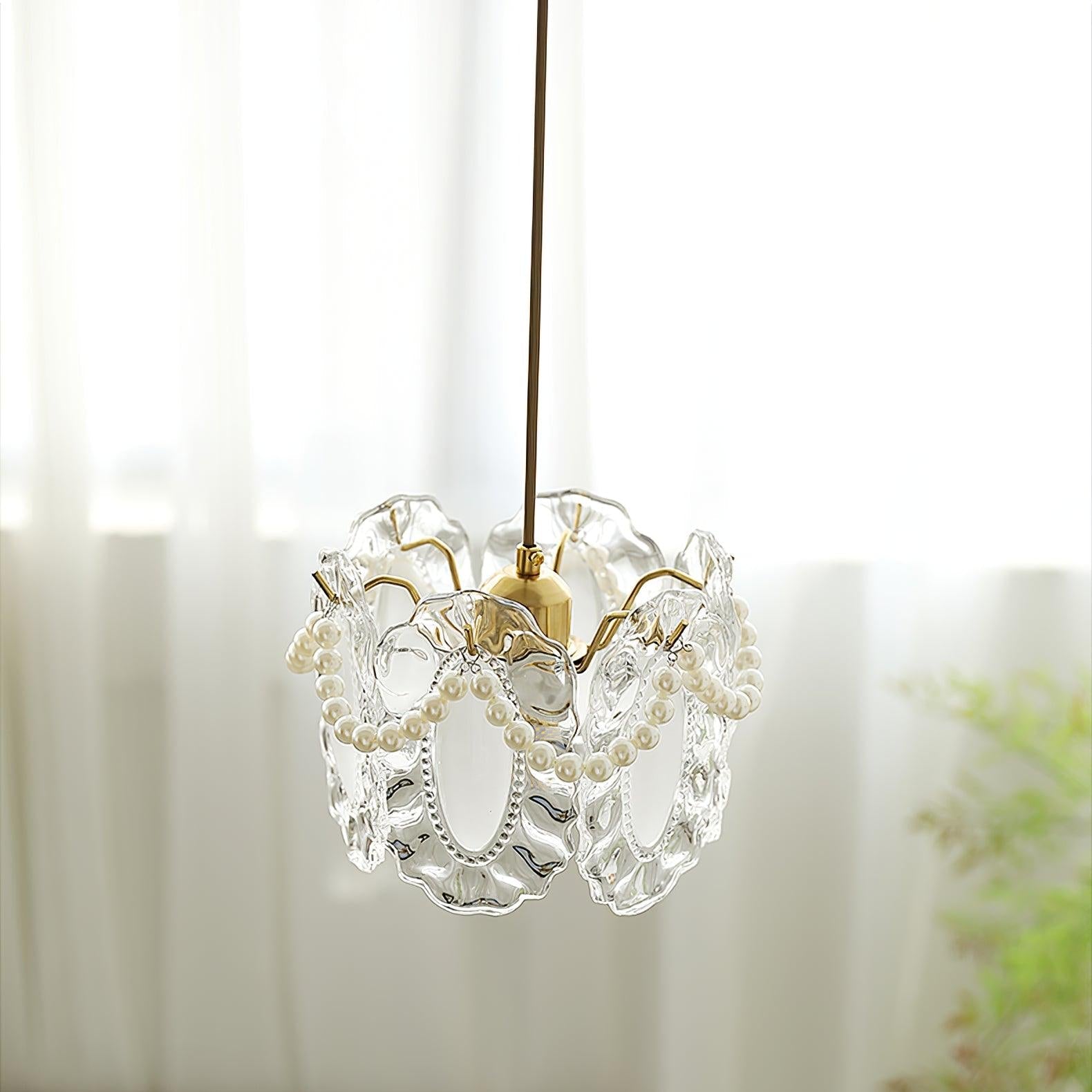 Aurora Vintage Pendant Light with Floral Details