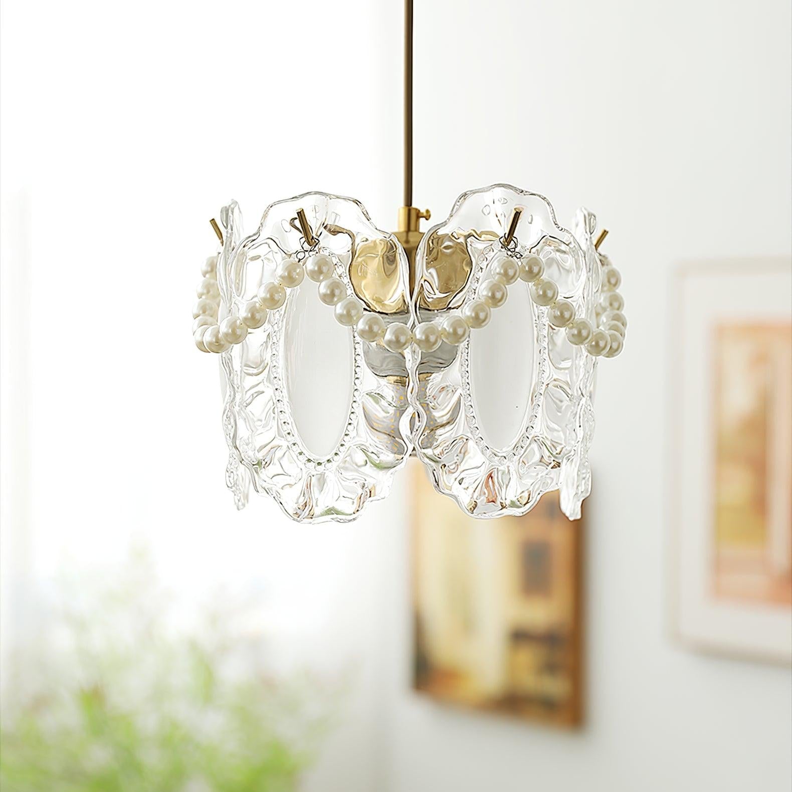 Aurora Vintage Pendant Light with Floral Details