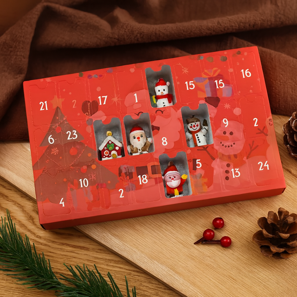 Frostelia | 24-Day Christmas Metal Calendar with Surprises to Collect