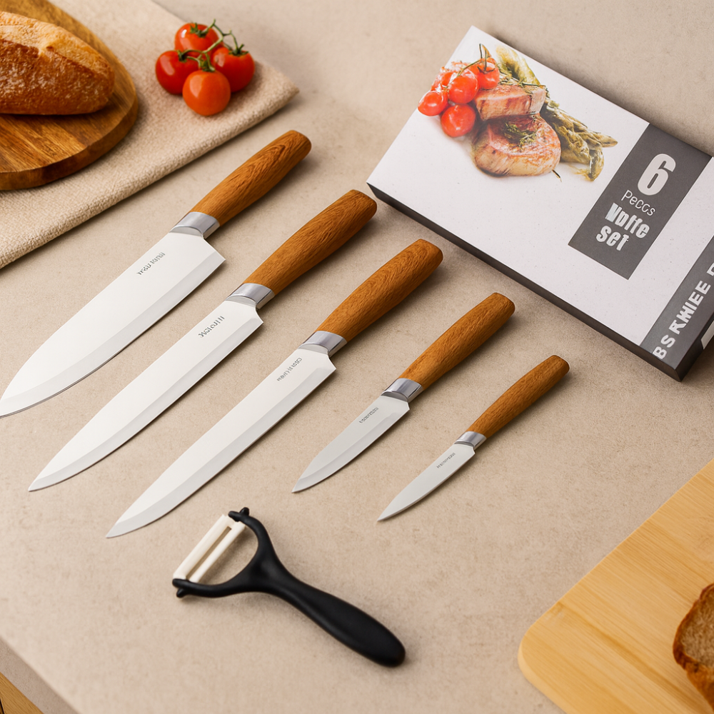 Gastronix | Set of 6 high carbon stainless steel kitchen knives