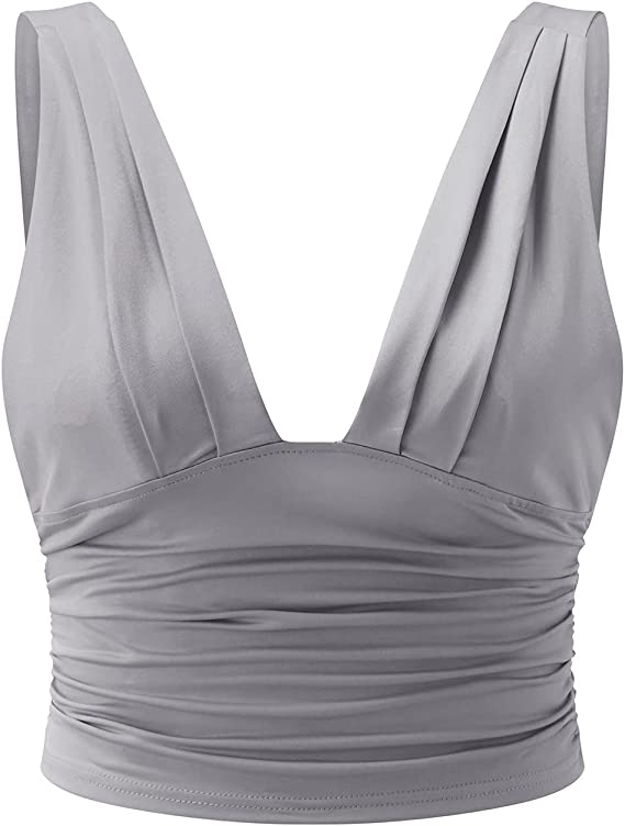 Dorthe - Comfortable Top with Wide Straps and V-neck