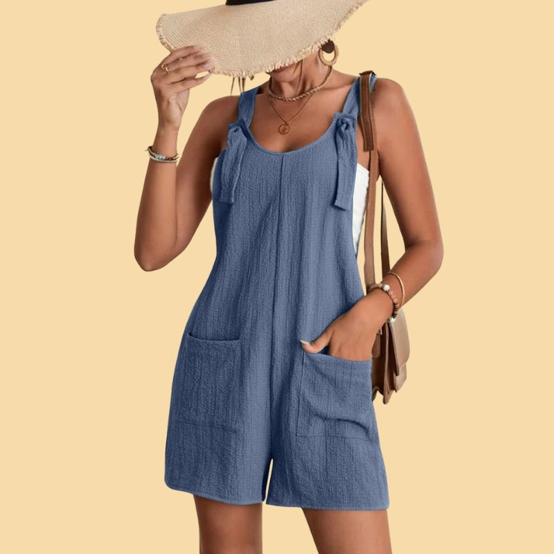 Camila - Casual Short Overall with Straps