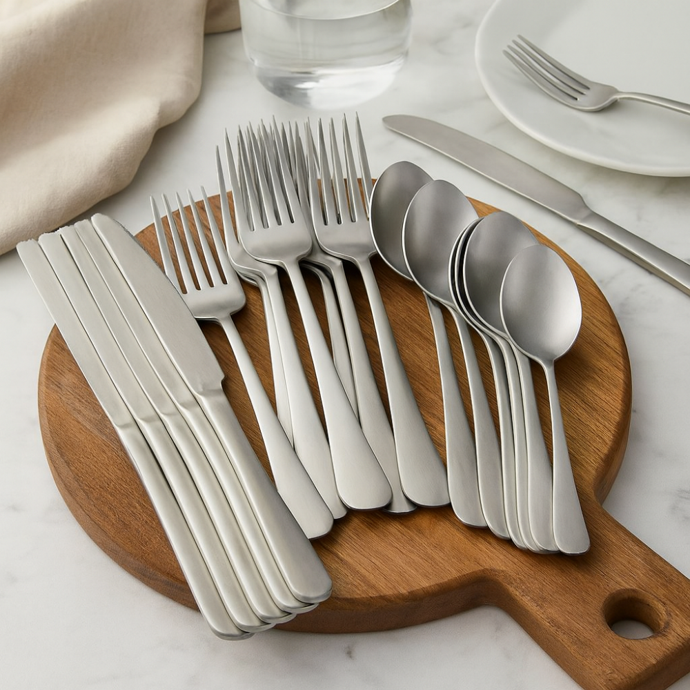 Adrian | 40-Piece Stainless Steel Dinnerware Set