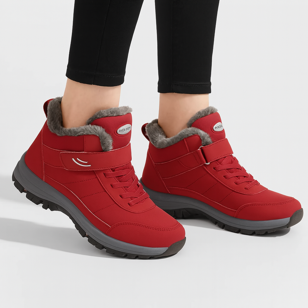 Ivy | Plush-Lined Winter High-Top Snow Sneakers for Women