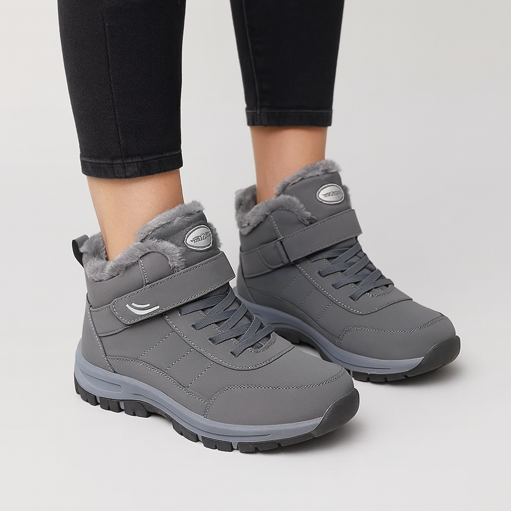 Ivy | Plush-Lined Winter High-Top Snow Sneakers for Women