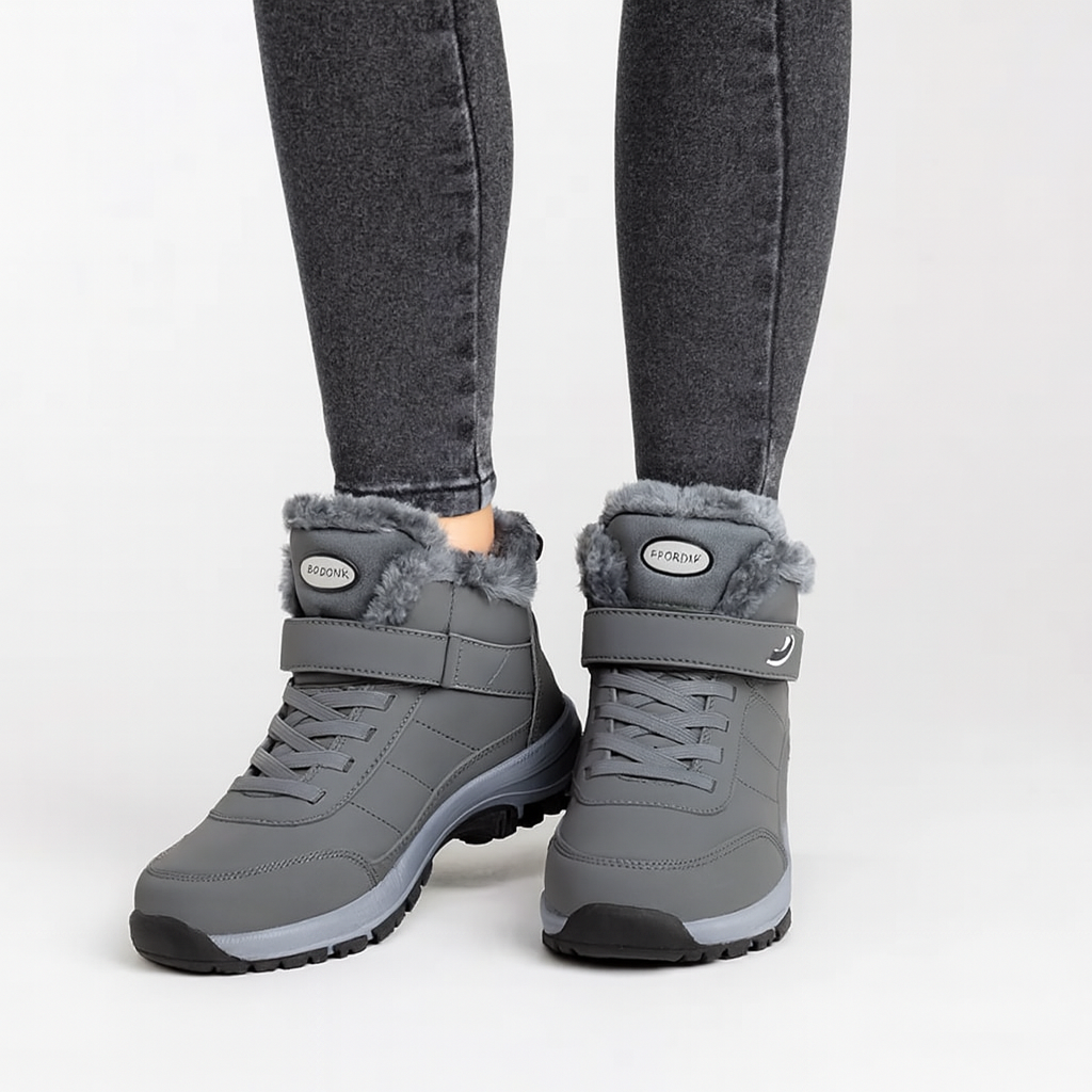Ivy | Plush-Lined Winter High-Top Snow Sneakers for Women
