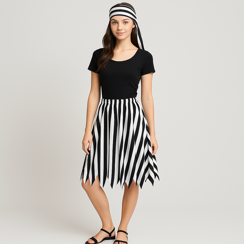 Jayda | Women's Pirate Skirt with Striped Pattern