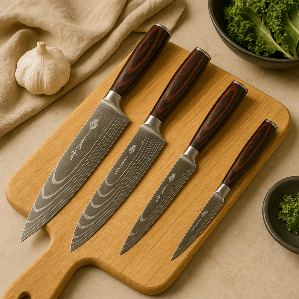 Kurosaki | Set of 4 Handmade Forged Japanese Kitchen Knives