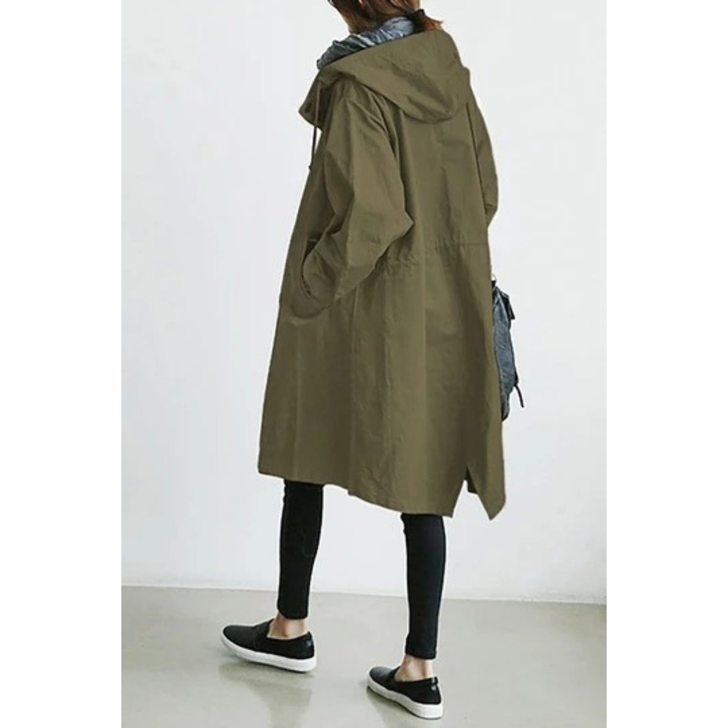 CELINE | Long Trench Coat with Hood – Stylish & Functional
