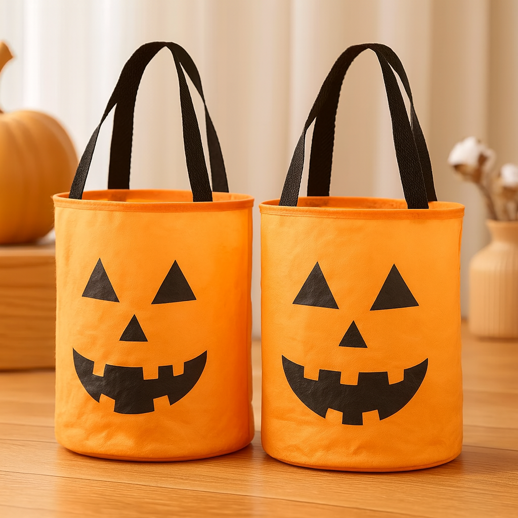 Lanora | Halloween Pumpkin Tote Bag Set with Glowing Pumpkins