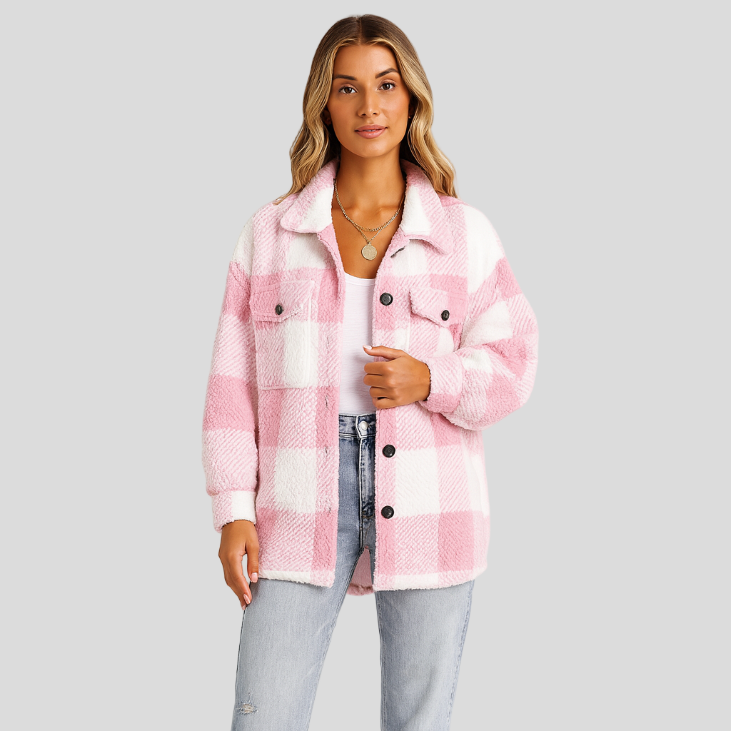 Lorren | Patterned Jacket with Button Placket for Autumn & Winter