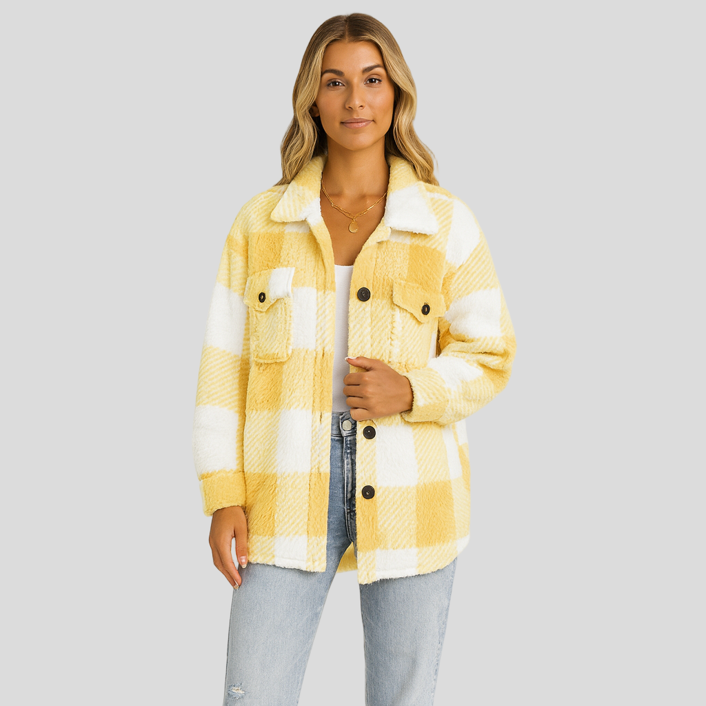 Lorren | Patterned Jacket with Button Placket for Autumn & Winter