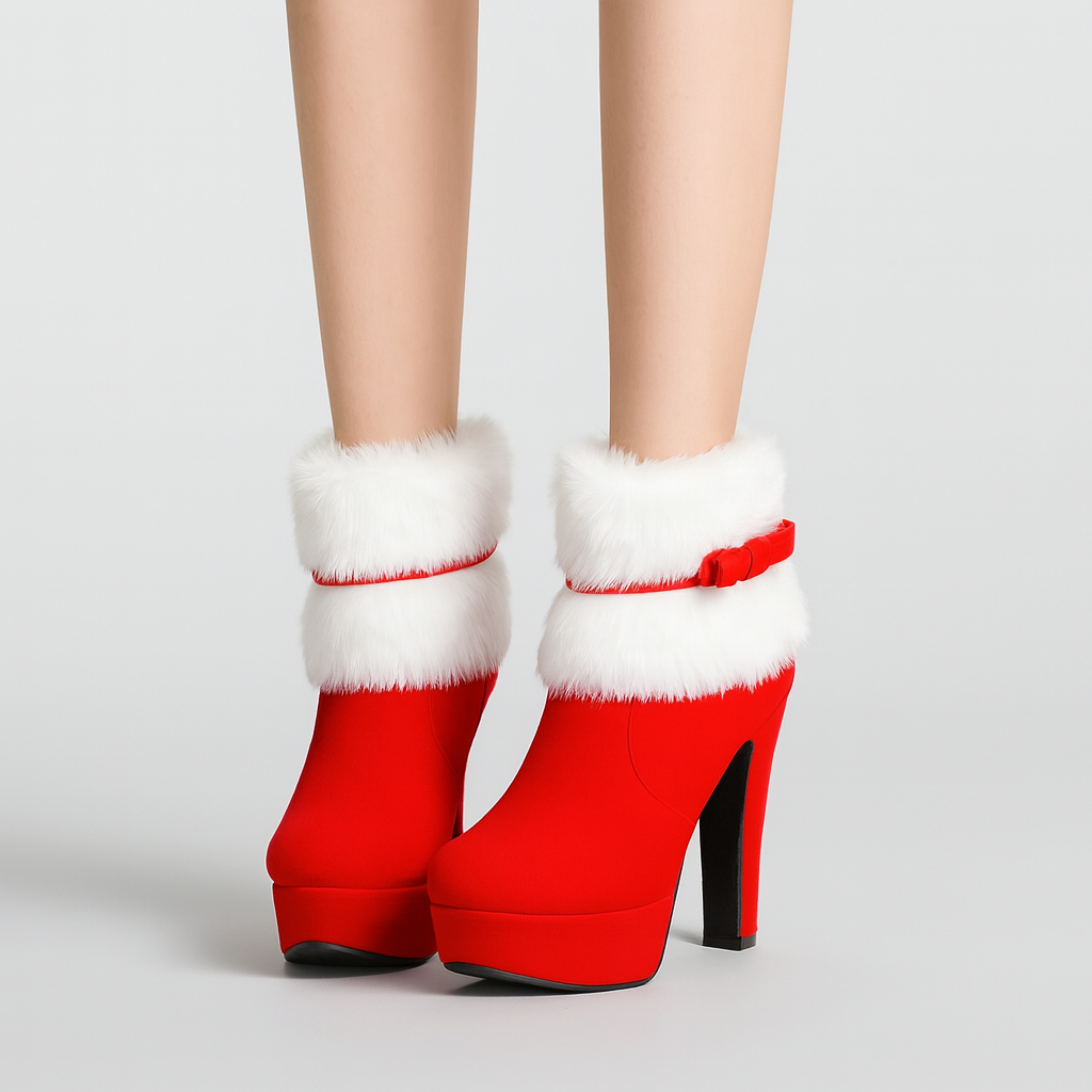 Marivelle | Plush Winter Boots with Bow