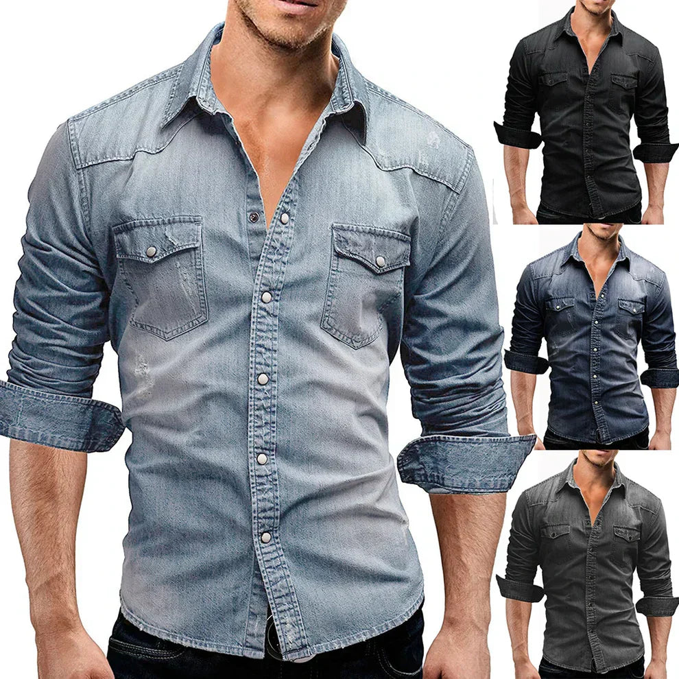 EnduroDenim - Men's Long Sleeve Denim Shirt