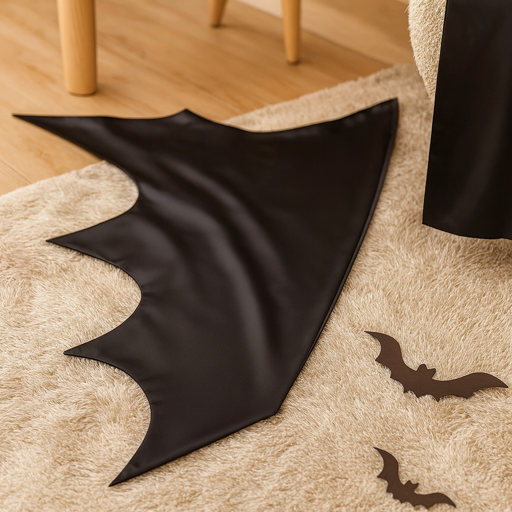 MidnightEve Bodycon Dress – Black Women's Dress with V-Neck & Batwing Sleeves