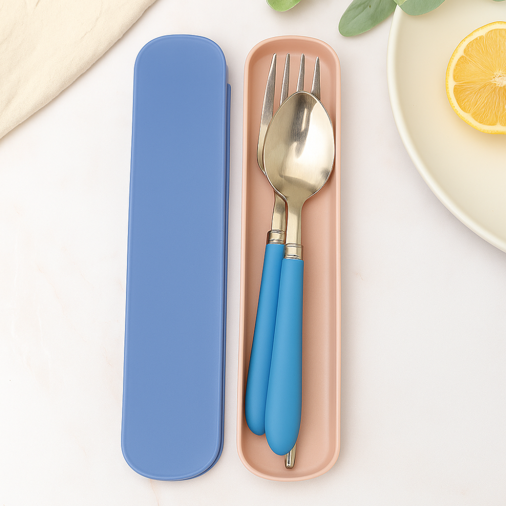 Miles | Portable stainless steel cutlery set with travel case