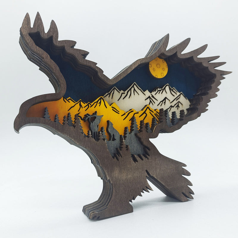 Everly 3D Handcrafted Wooden Animal Sculpture – Unique Art Decor & Gift