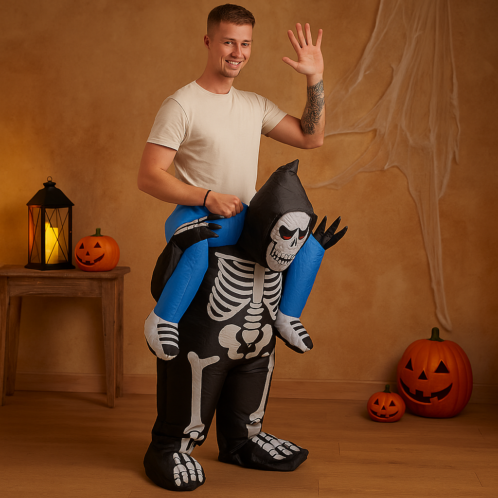 PhantomX | Inflatable Skeleton Costume for Halloween Parties