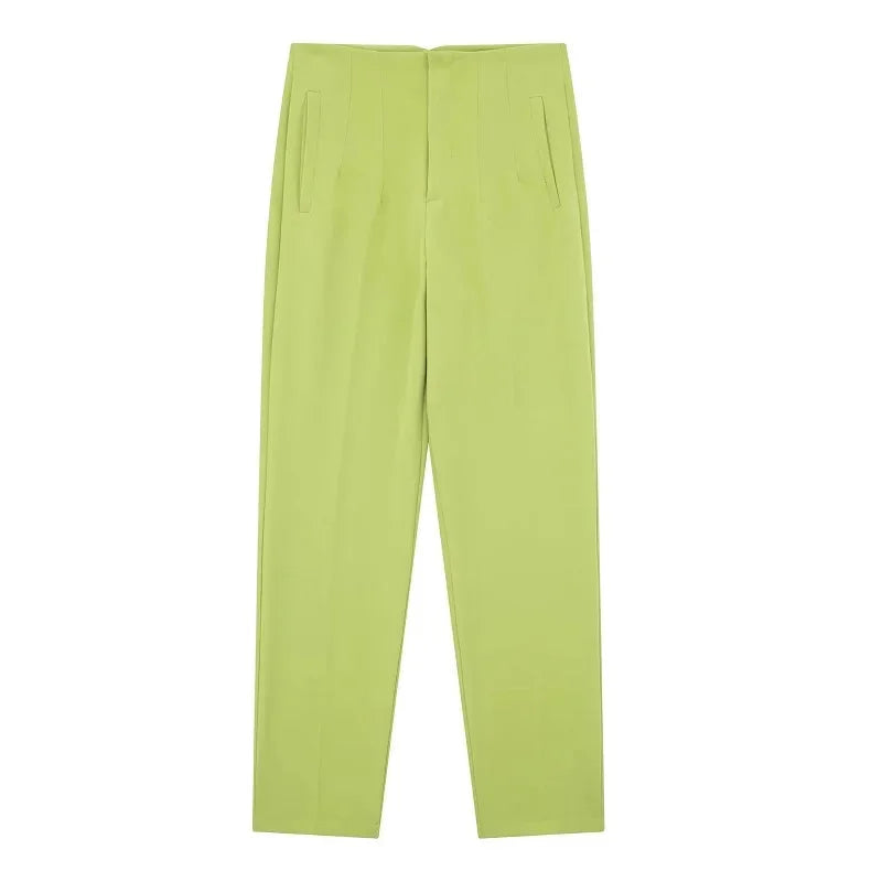 Sara - High-waisted Slim-Fit Formal Pants