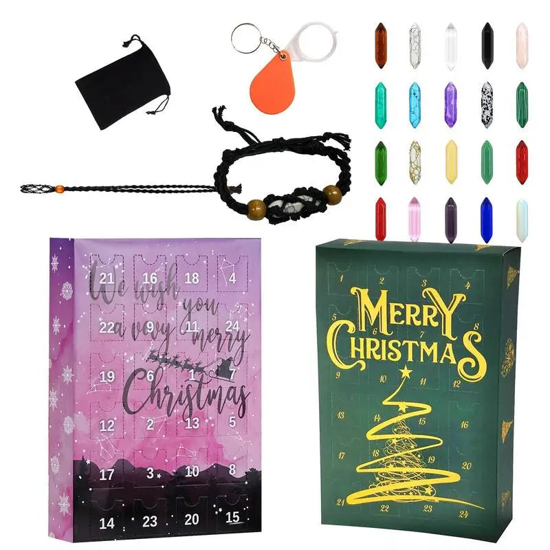 Advent Calendar – Crystal Necklace with 24 Stones