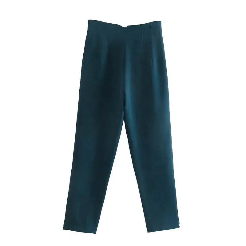 Sara - High-waisted Slim-Fit Formal Pants