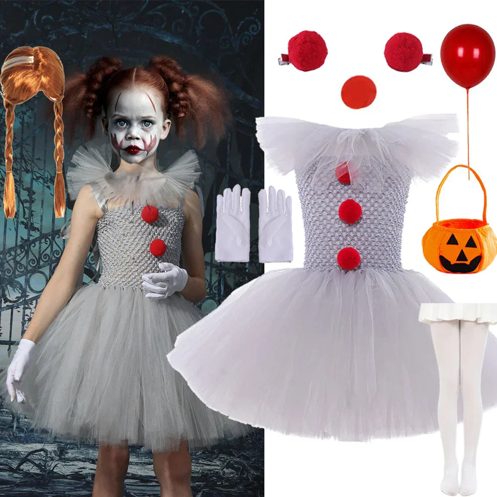 Charlotte Creepy Clown Tutu Dress
