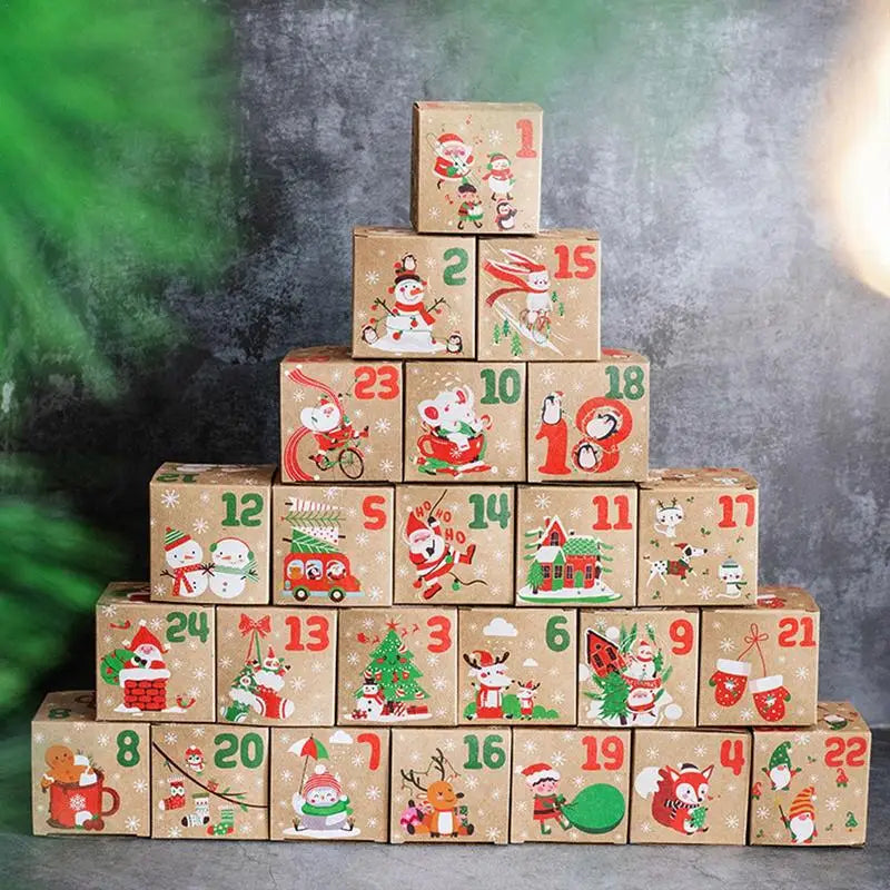 24-Day DIY Advent Calendar Countdown Christmas House Decoration