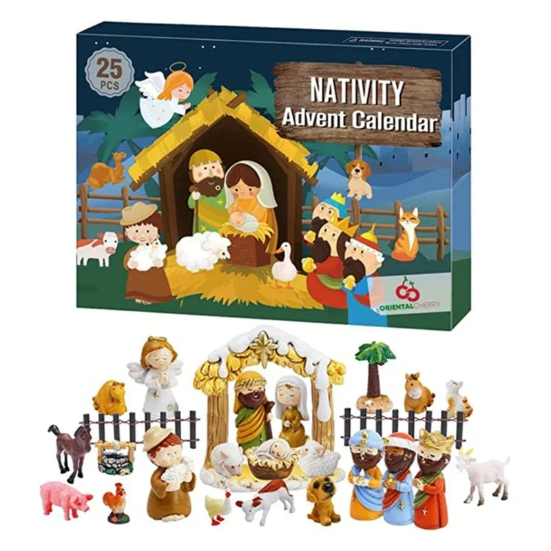 Nativity Advent Calendar 24 Resin Miniatures of the Holy Family