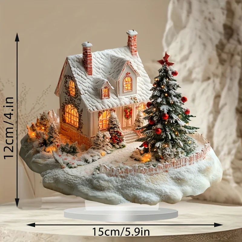 SnowHouse Acrylic Christmas Decoration