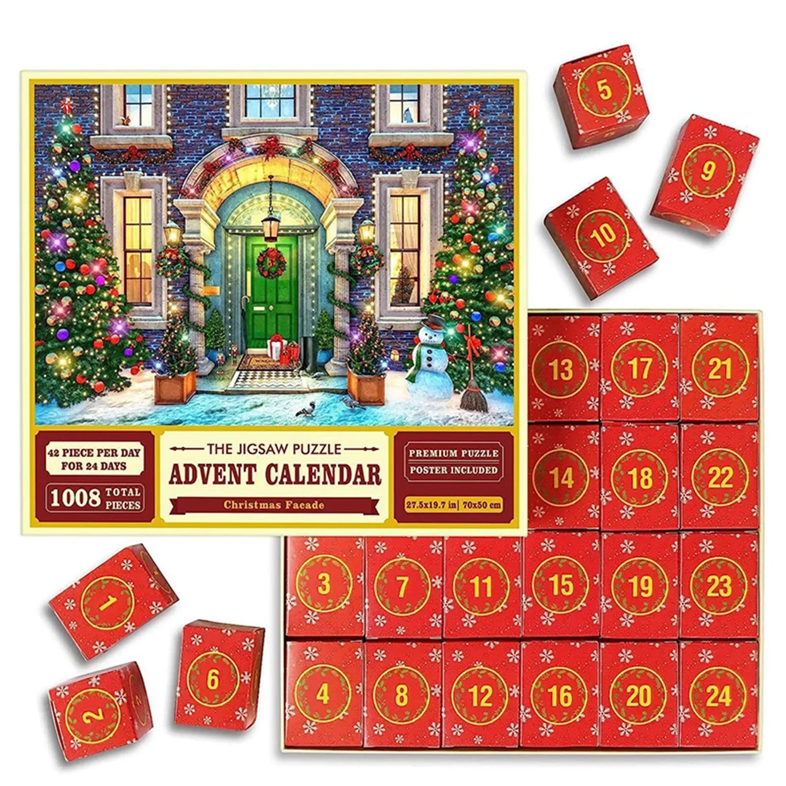 Advent Calendar with Christmas Puzzle – 24 Days Countdown Fun
