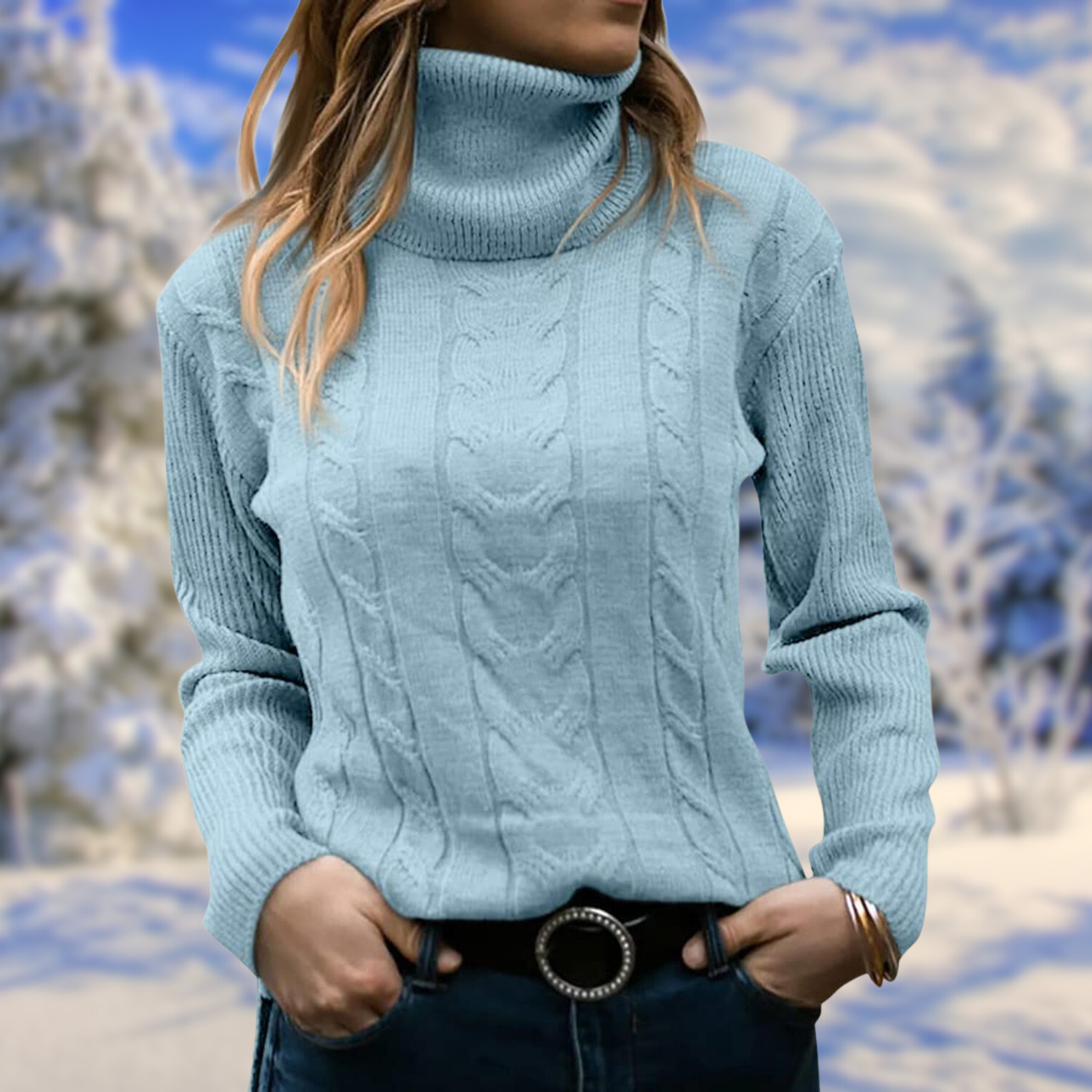 Freda - Warm Long-Sleeved Turtleneck Sweater
