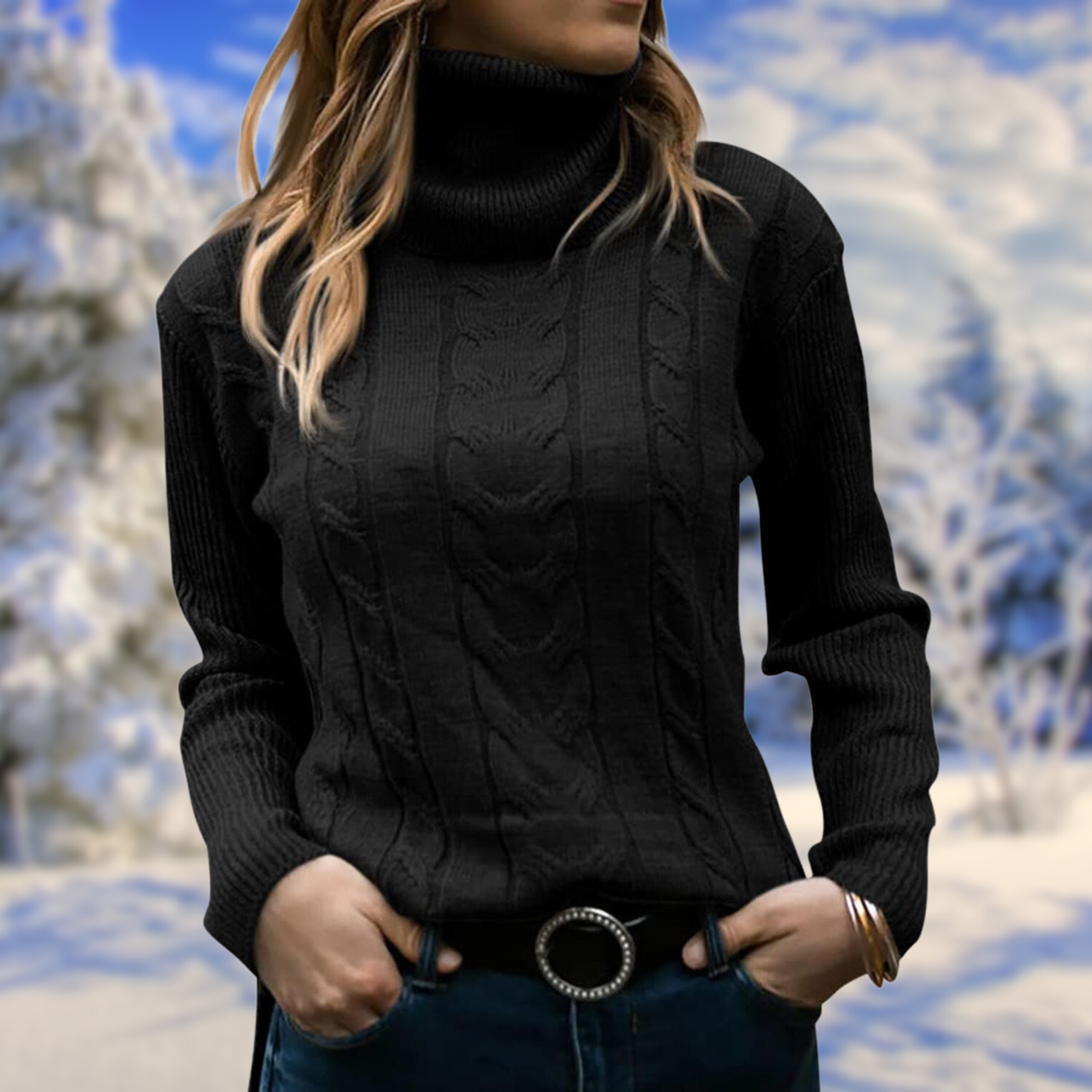 Freda - Warm Long-Sleeved Turtleneck Sweater