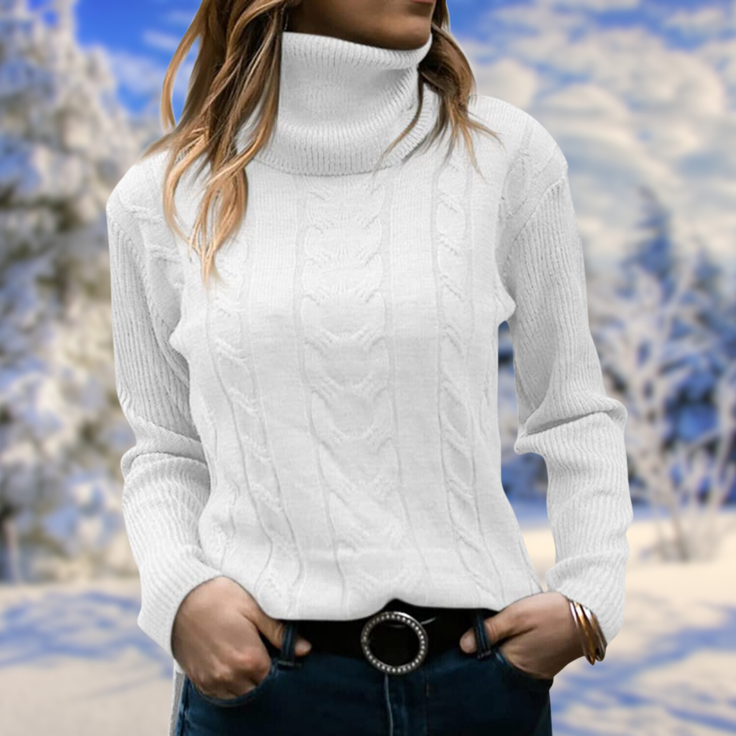 Freda - Warm Long-Sleeved Turtleneck Sweater