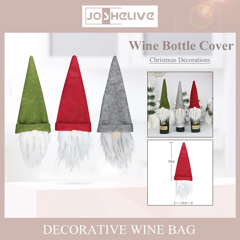 Charming Christmas Wine Bottle Cover
