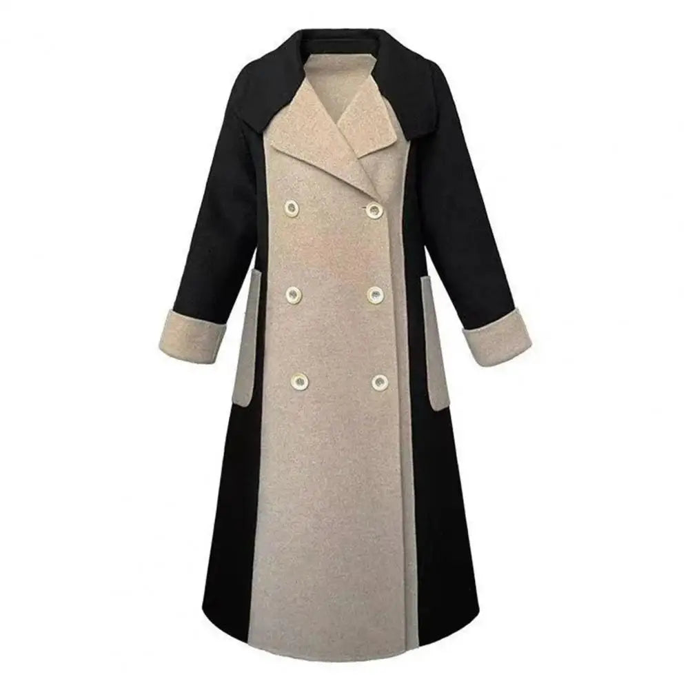 Letecia Two-Toned Coat with Belt