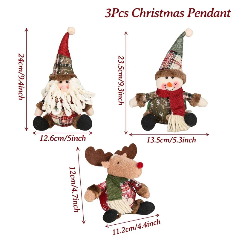 Christmas Doll New Year Ornament Set