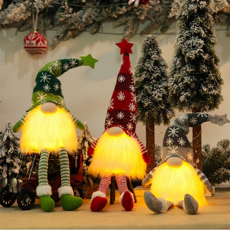 Christmas Gnome Face-Less Doll Night Light