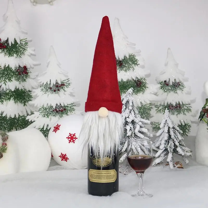 Charming Christmas Wine Bottle Cover