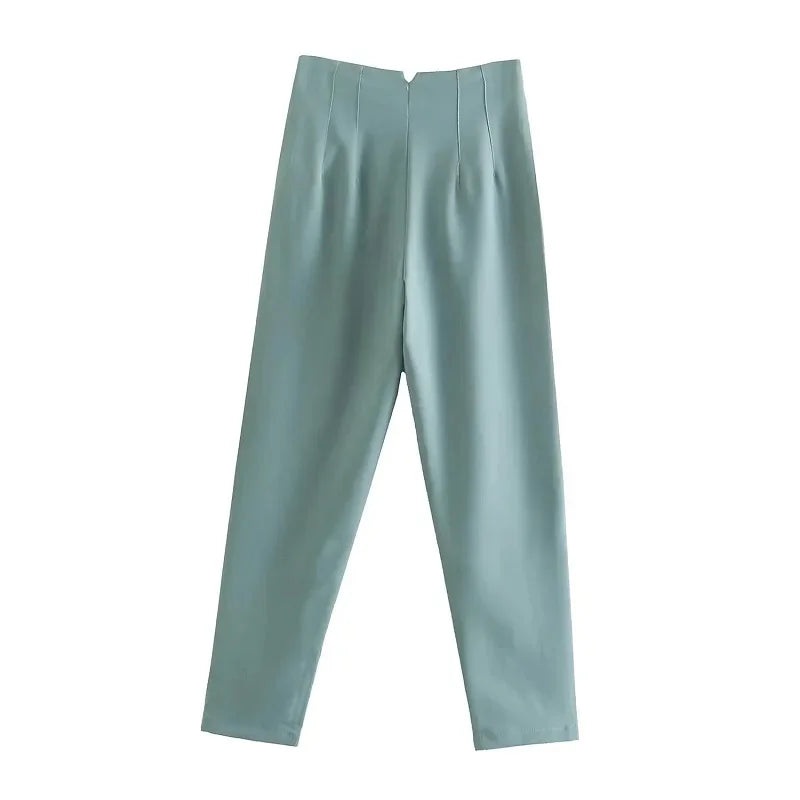 Sara - High-waisted Slim-Fit Formal Pants