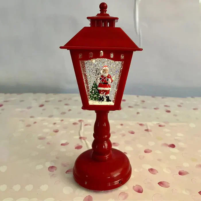 Glittering Christmas Snow Lantern with Light