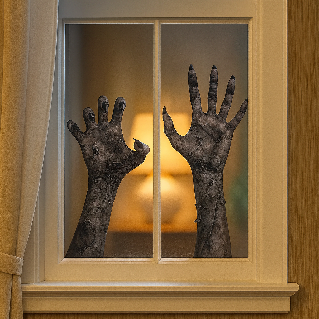 Creepy Zombie Hand Wall Sticker for Halloween β Matte PVC Window Decoration