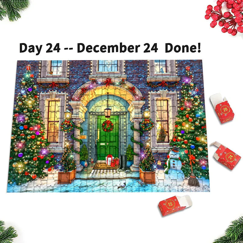 Advent Calendar with Christmas Puzzle – 24 Days Countdown Fun