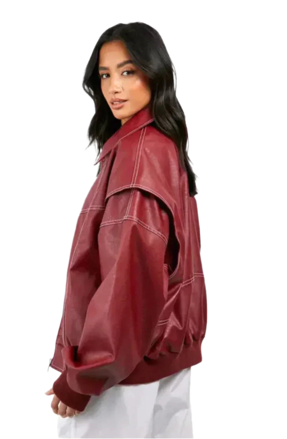 Liva | Oversized Vegan Leather Jacket