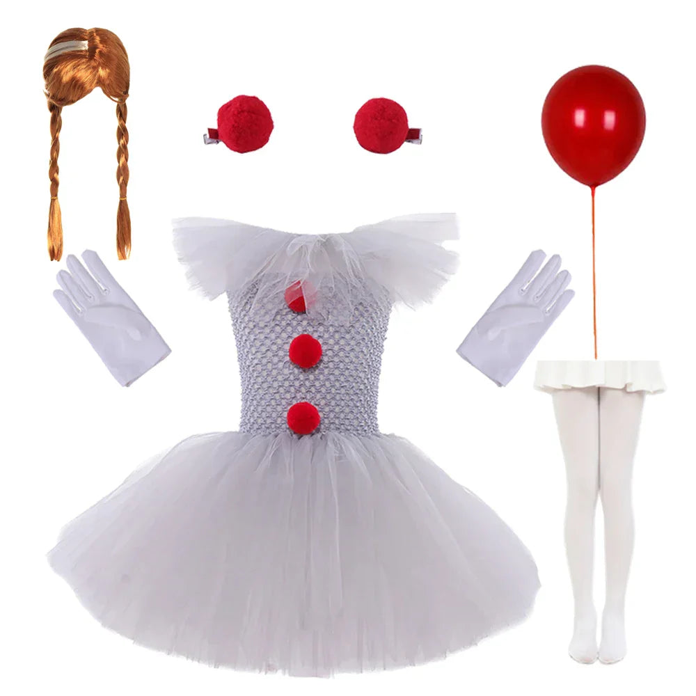 Charlotte Creepy Clown Tutu Dress