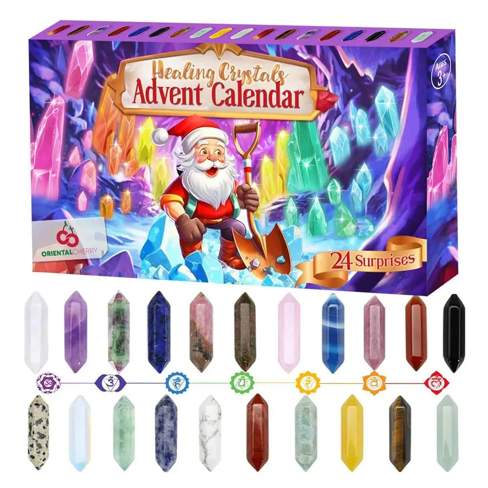 Crystal Advent Calendar 2025 for Christmas 24-Day Countdown