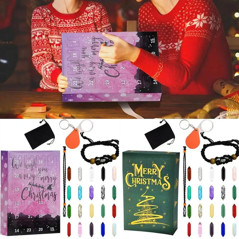 Advent Calendar – Crystal Necklace with 24 Stones