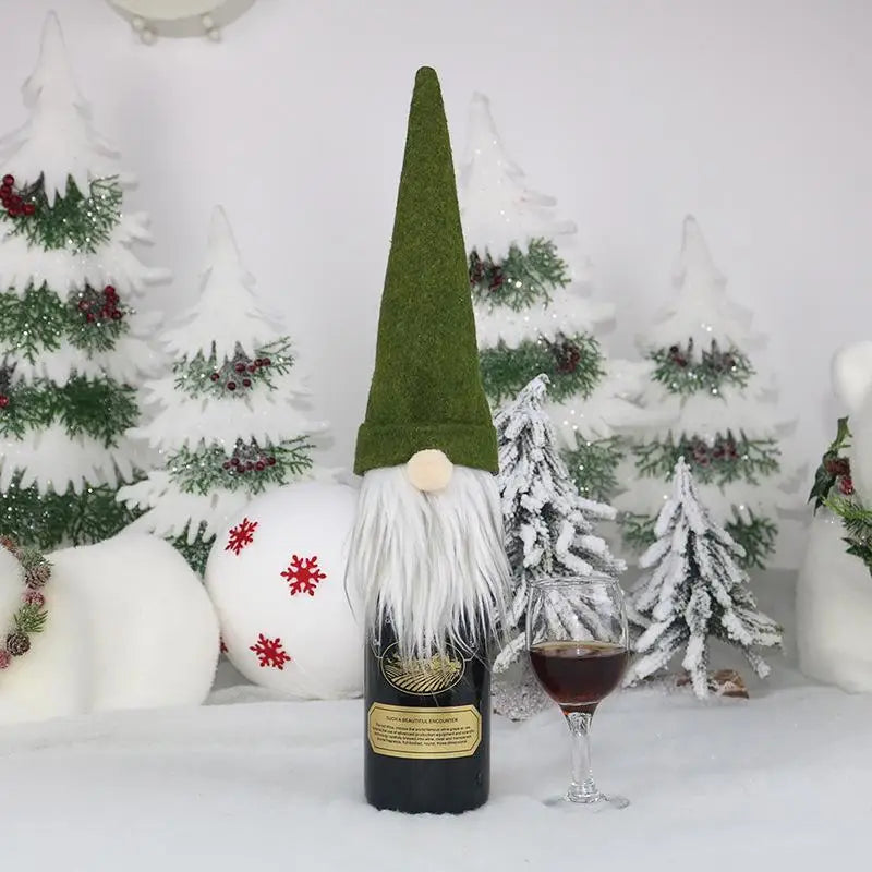 Charming Christmas Wine Bottle Cover