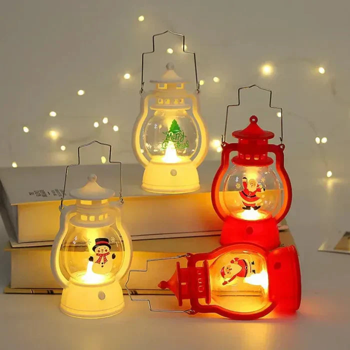Shiny Christmas Lantern Holiday Centerpiece