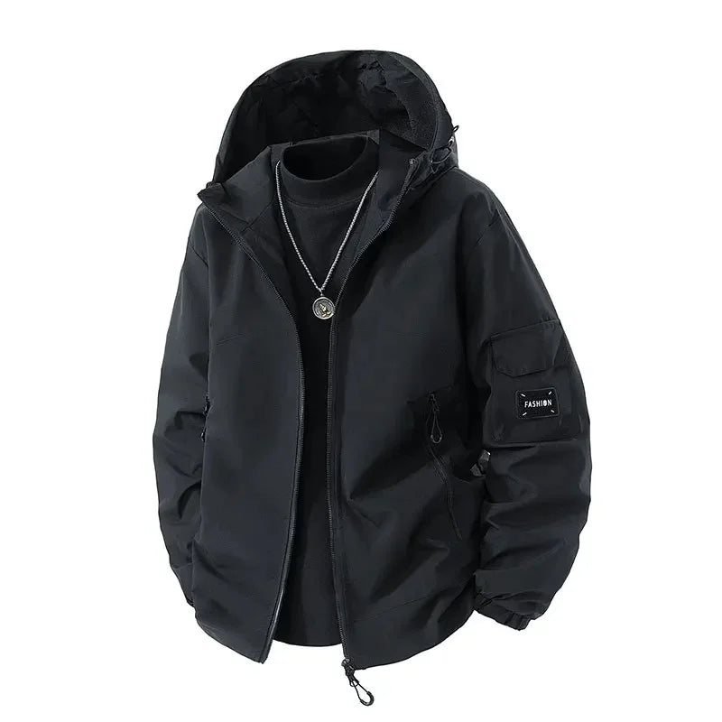 Men's Winter Ski Jacket with Hood | Plus Size