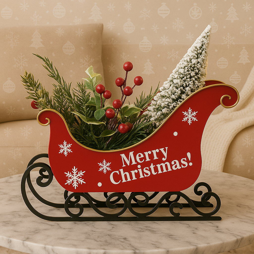 Starlight | Festive Sleigh Centerpiece